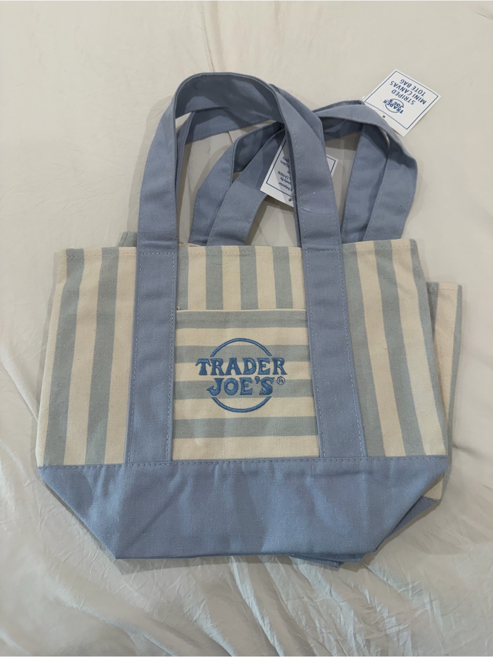 Blue Stripe Canvas Tote Bag - Trader Joe’s